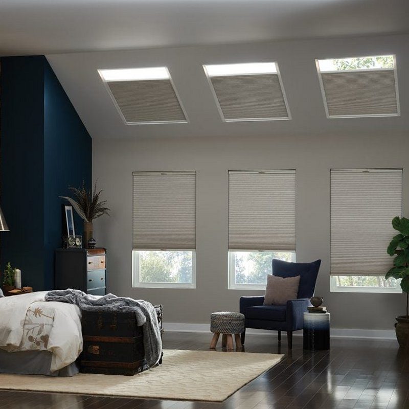 EcoSmart Cordless Top-Down/Bottom-Up Blackout Cellular Window Shades and Skylight Shades