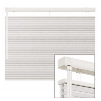EcoSmart 2.0 Twin Pull Top-Down/Bottom-Up Cellular Honeycomb Window Shades Drawing with Closeup