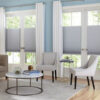 EcoSmart 2.0 Twin Pull Top-Down/Bottom-Up Light Filtering Cellular Honeycomb Window Shades in Living Area