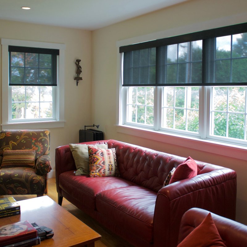 EcoSmart Chain Operated Sheer Roller Shades in Living Room