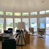 EcoSmart Motorized Roller Shades in Round Room