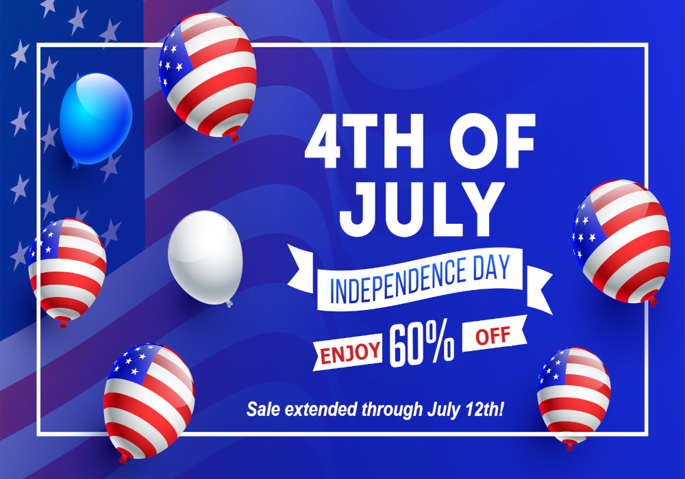 Celebrating Independence Day all week long with 60% OFF EcoSmart cellular shades and roller shades! Happy 4th of July!