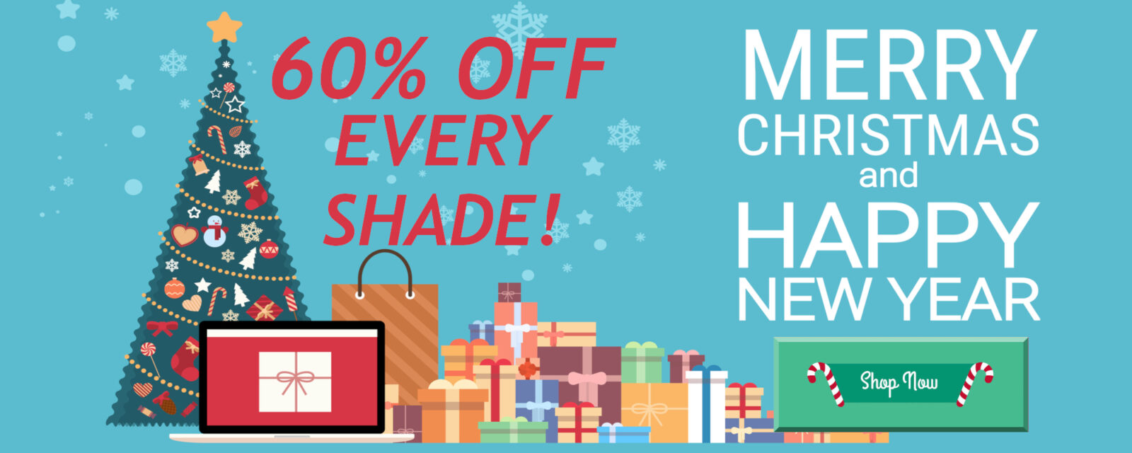 60% OFF Every EcoSmart Custom Shade for Christmas and New Year's!